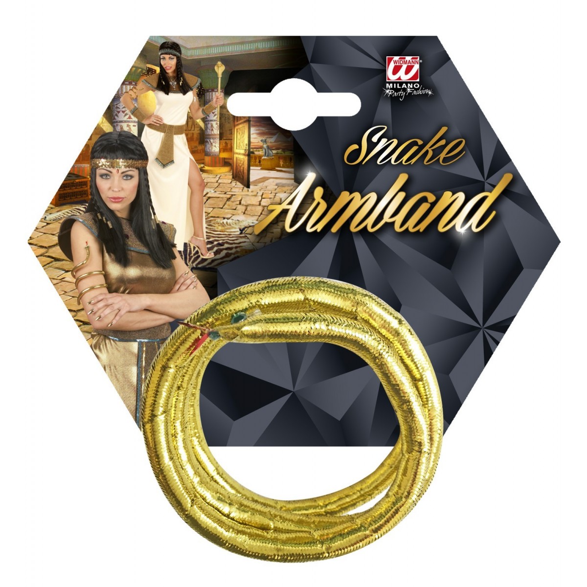 Pulsera De Serpiente Egipcia Moldeable WIDMANN – Brazalete De Joya Para Fiestas Temáticas Y Carnaval (Unidad)
