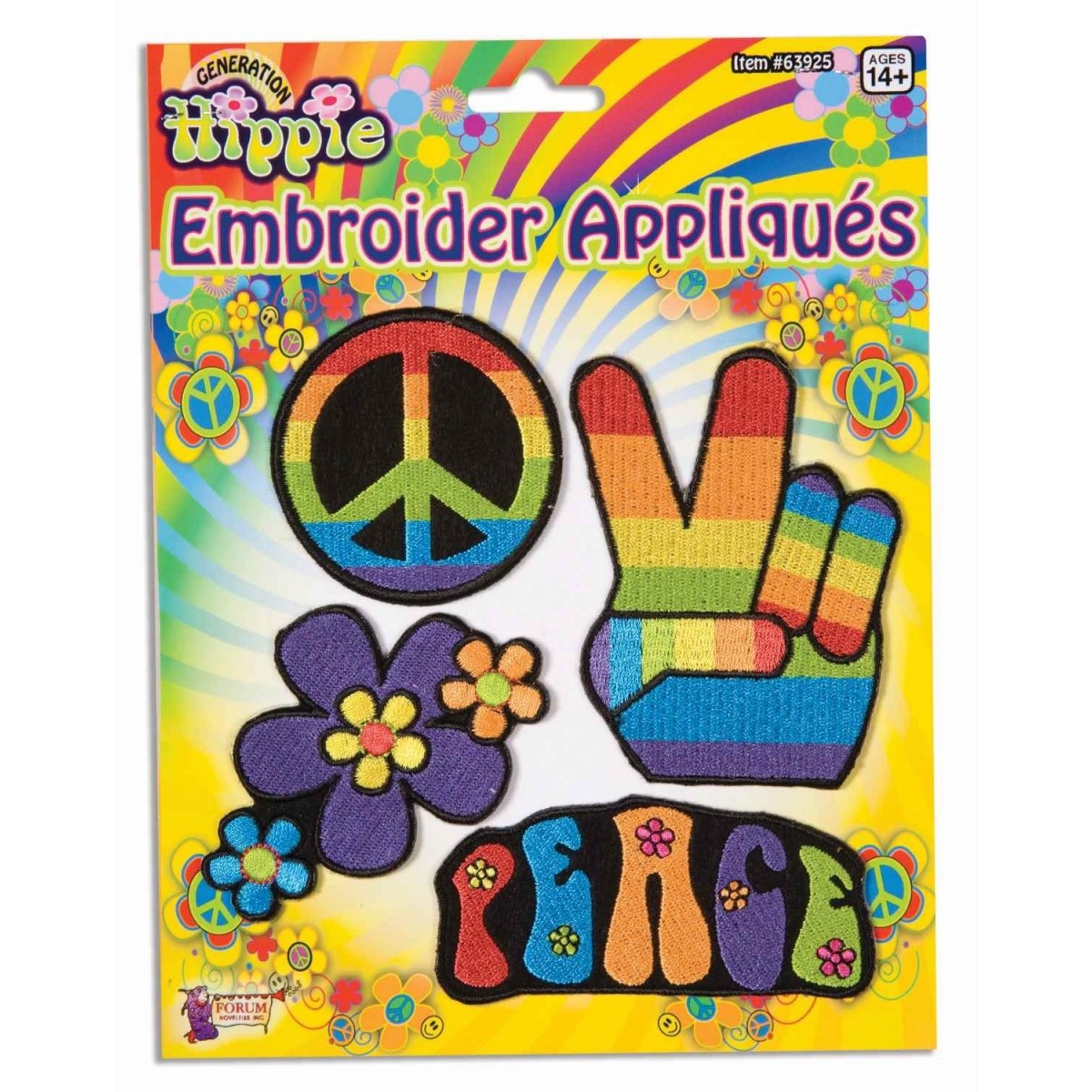 BLISTER 4/U PARCHE ROPA HIPPIE