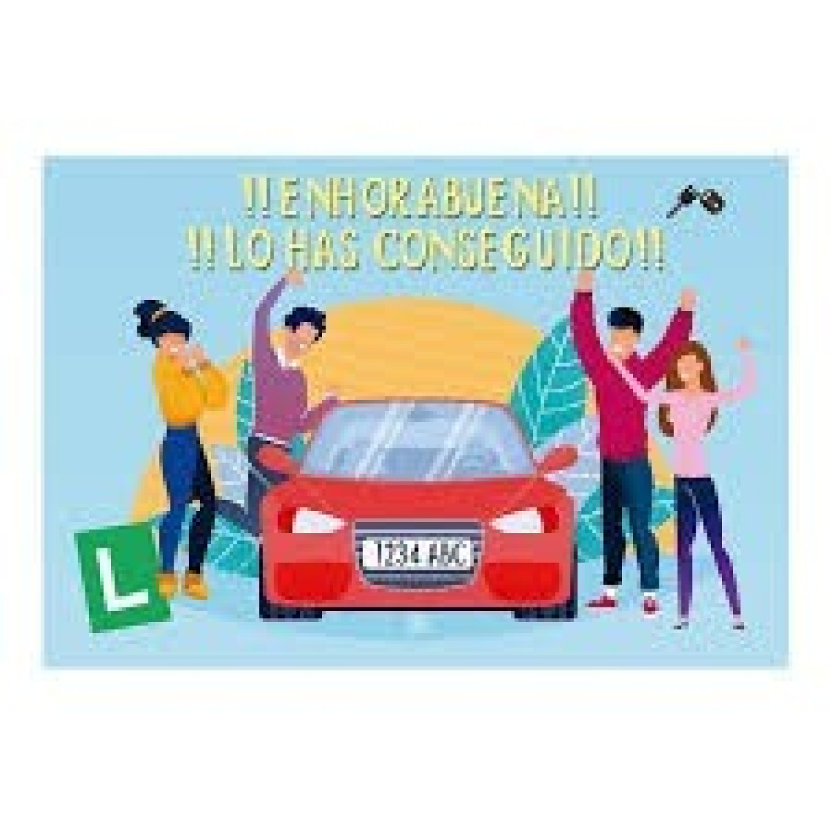 $D TARJETA CARNET DE CONDUCIR - CUMPLEAÑOS