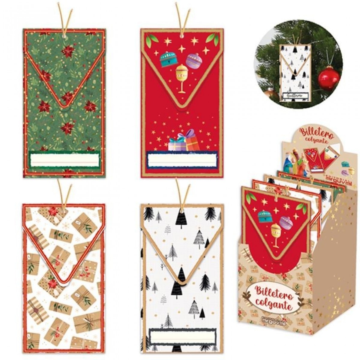 BILLETERO COLGANTE NAVIDAD SURT