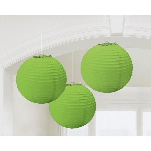   3 FAROLILLOS REDONDOS VERDE KIWI