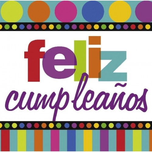 16 SERVILLETAS CUMPLEAÑOS TOPOS 33CM
