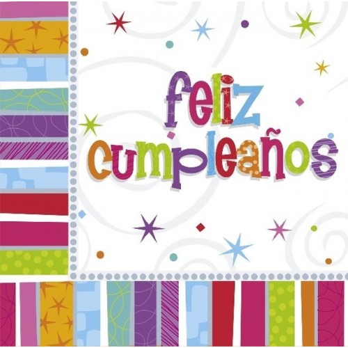 16 SERVILLETAS CUMPLEAÑOS ESTRELLA 33CM