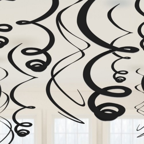   12 TIRAS ESPIRAL NEGRO 55,88CM