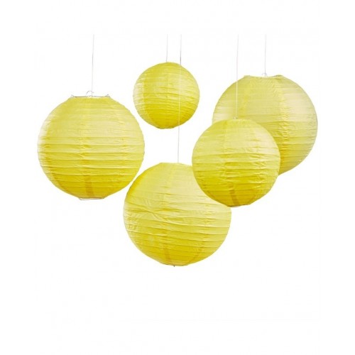   5 FAROLILLOS REDONDOS AMARILLO