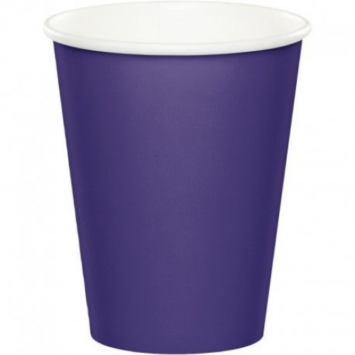   8 VASOS CARTON VIOLETA 250ML