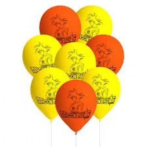   8 GLOBOS 11" LATEX DRAGON BALL