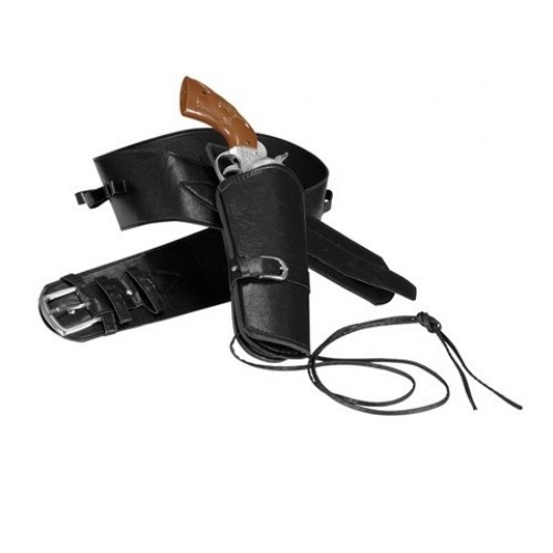 CINTURON CON FUNDA PARA PISTOLA NEGRA