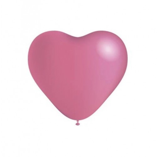 50 GLOBOS 10" 80HP29 CORAZON ROSA 80CM