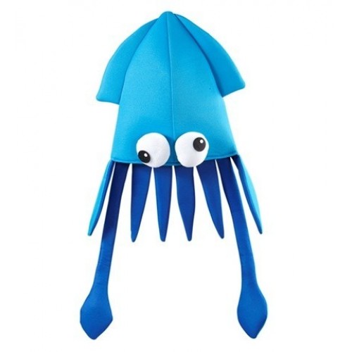 SOMBRERO ADULTO CALAMAR GIGANTE AZUL