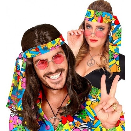 BANDA PARA LA CABEZA FLOWER POWER HIPPIE