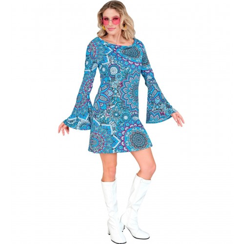  DISFRAZ T-XXL CHICA MODA AÑOS 60 AZUL