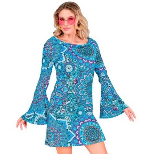  DISFRAZ T-XL CHICA MODA AÑOS 60 AZUL