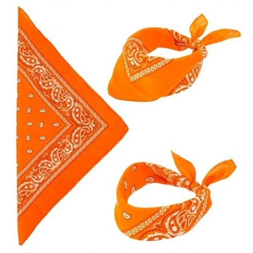 PAÑUELO BANDANA COLOR NARANJA