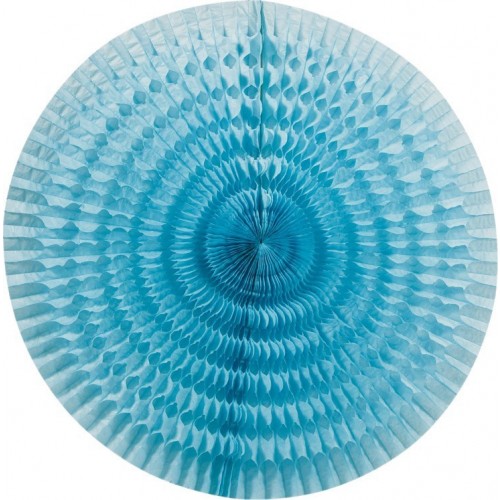 $D ABANICO PAPEL CELESTE 85CM