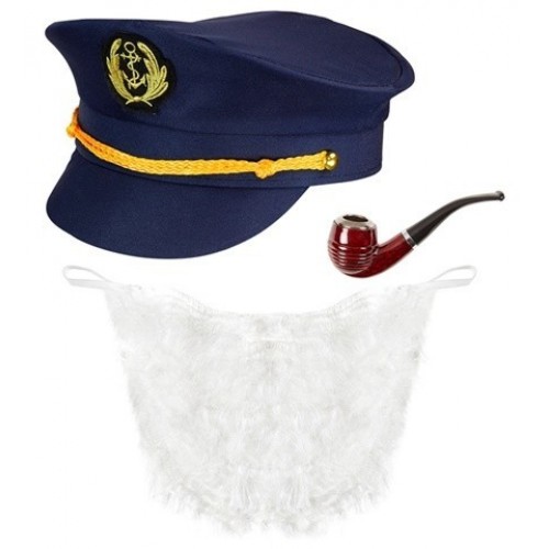 SET GORRO BARBA PIPA CAPITAN DEL MAR