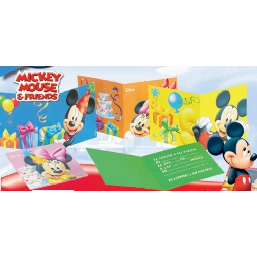 $D 36 INVITACIONES MICKEY AMIGO S/SOBRE