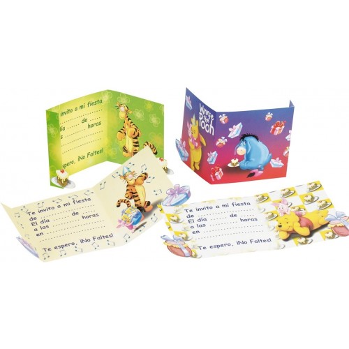 $D INVITACION WINNIE POOH S/SOBRE