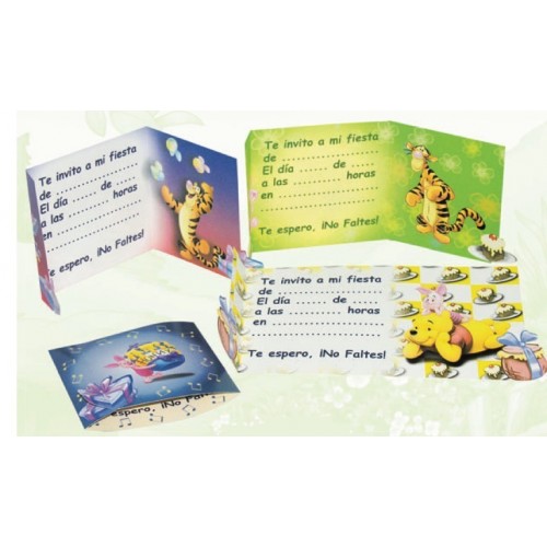 4X1 PAQ.6/U INVITACION WINNIE POOH