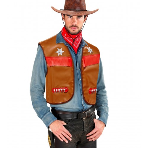 CHALECOT-XL HOMBRE VAQUERO/COWBOY MARRON