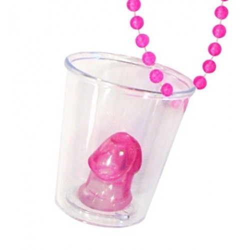 COLLAR CHUPITO PENE ROSA CRISTAL