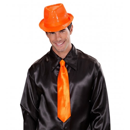   CORBATA ADULTO NEON NARANJA