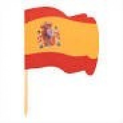 144 MINI PICK BANDERITAS ESPAÑA 6,5CM