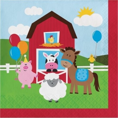   16 SERVILLETAS GRANJA 33CM