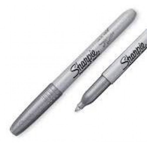*C/ MARCADOR PERMANENTE PLATA SHARPIE