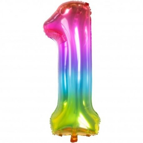 GLOBO 34" FOIL FORMA N1 MULTICOLOR