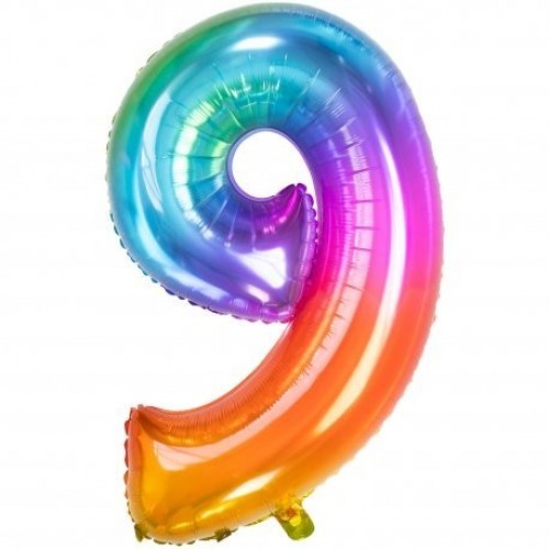 GLOBO 34" FOIL FORMA N9 MULTICOLOR