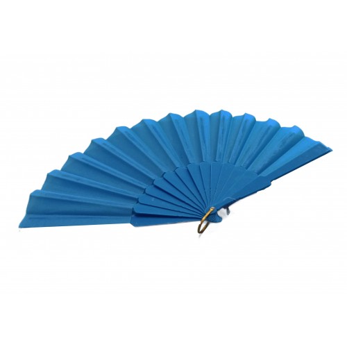 ABANICO PL LISO CELESTE 23CM