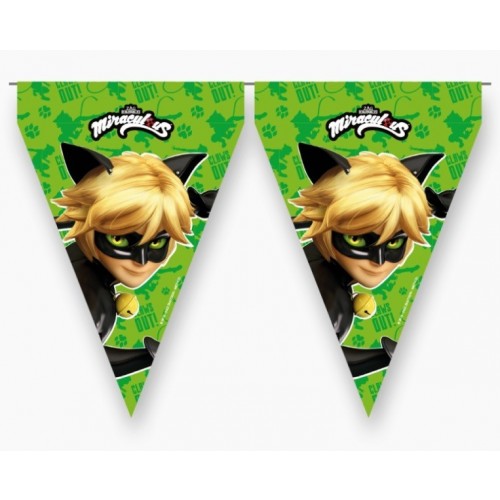   BANDERIN TRIANG. CAT NOIR 3MT