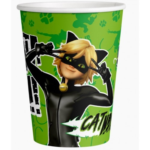  8 VASOS CAT NOIR 250 ML