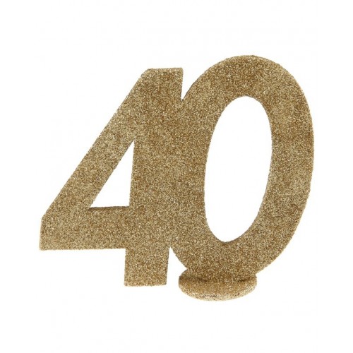 CENTRO MESA N40 ORO GLITTER 11X10CM