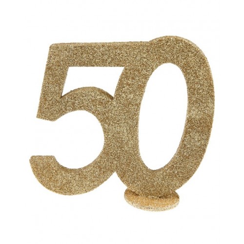 CENTRO MESA N50 ORO GLITTER 11X10CM