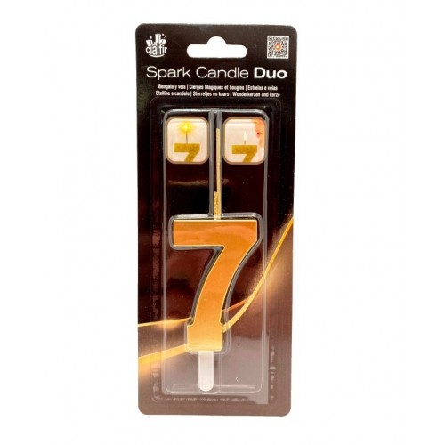   VELA BENGALA DUO FORMA N7 ORO 7CM