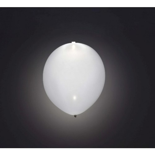 5 GLOBOS 11"  LATEX  LED BLANCA INTERMIT