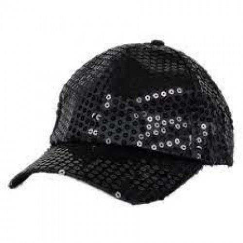 GORRA ADULTO NEGRA LENTEJUELAS