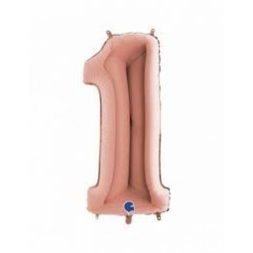   GLOBO 40" FOIL FORMA N1 ROSA OR