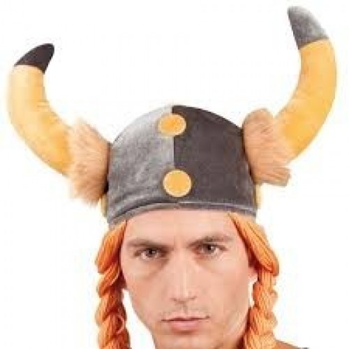 GORRO ADULTO VIKINGO C/TRENZAS