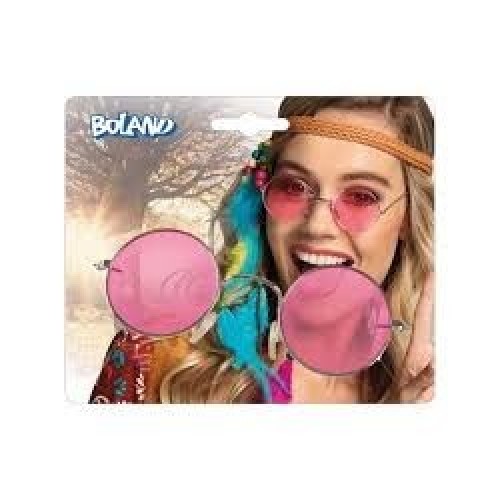 GAFAS HIPPIE REDONDA ROSA