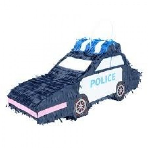 PIÑATA PALO FORMA COCHE POLICE 56X23CM