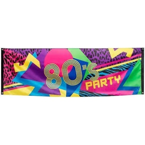BANDERA PARTY AÑOS 80 74X220CM
