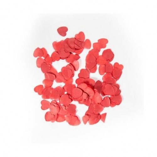 CONFETI PAPEL FORMA CORAZON ROJO 14GR