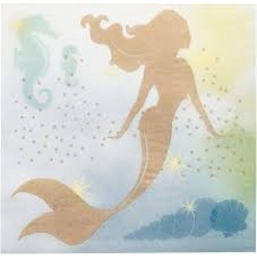   20 SERVILLETAS SIRENA 33X33CM