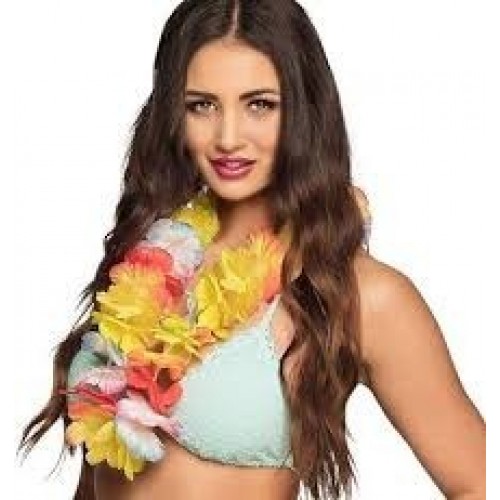 COLLAR HAWAIANO TROPICAL MULTICOLOR