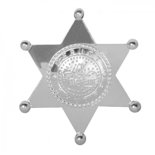 INSIGNIA ESTRELLA SHERIFF PLATA