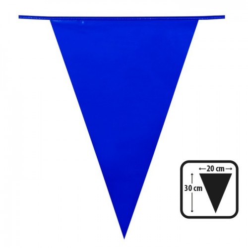   BANDERIN TRIANGULO AZUL 10MT