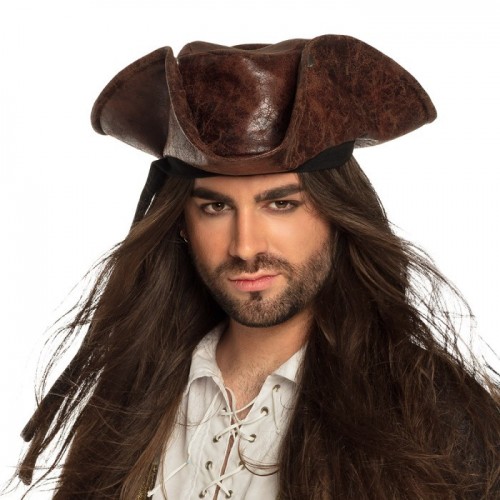 SOMBRERO PIRATA NEPTUNO MARRON